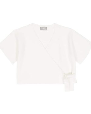 Il Gufo Cotton wrap top