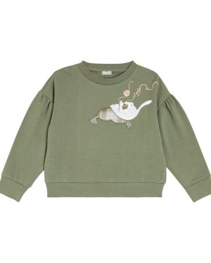 Il Gufo Embroidered cotton jersey sweatshirt