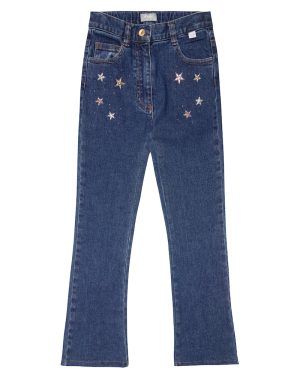 Il Gufo Embroidered flared jeans