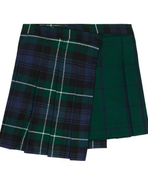 Il Gufo Patchwork checked pleated skirt