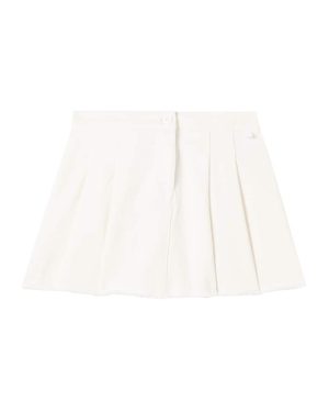 Il Gufo Pleated cotton skirt