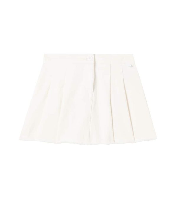 Il Gufo Pleated cotton skirt