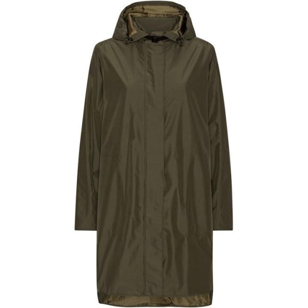 Ilse Jacobsen IJ Long Raincoat - Green