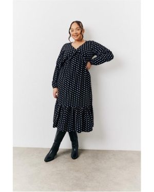 In The Style Black Check Mini Smock Dress