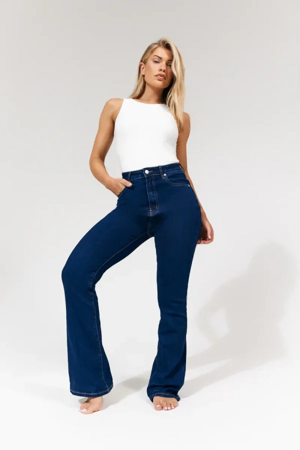 In The Style Ivy Kickflare Jeans in Indigo - 8