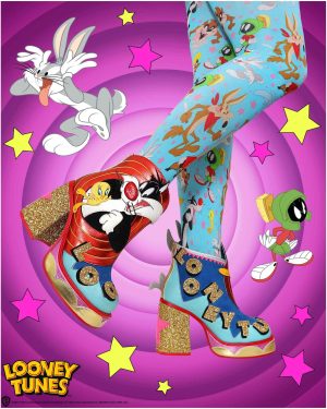 Irregular Choice Looney Tunes That's All Folks Platform Heeled Boots