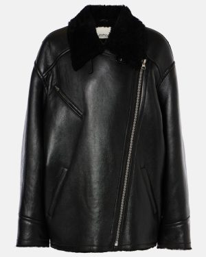 Isabel Marant Adelina shearling-lined leather coat
