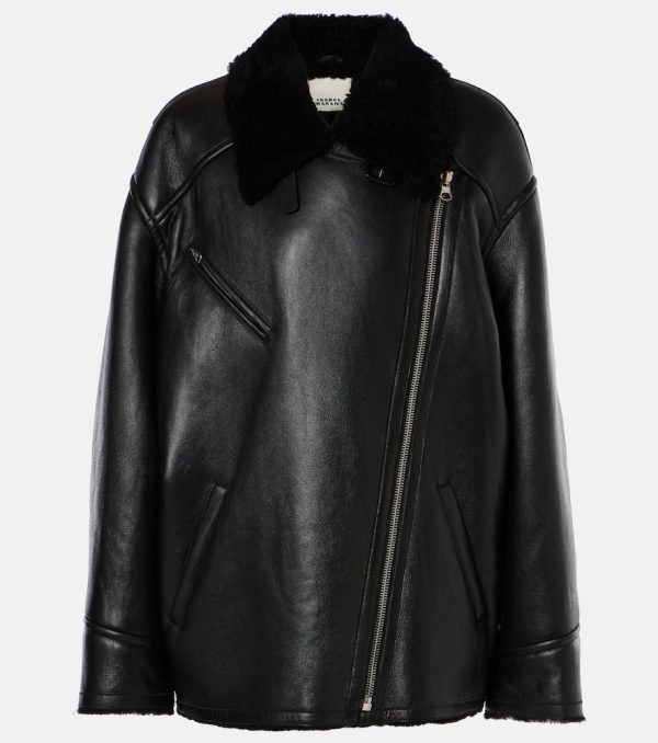Isabel Marant Adelina shearling-lined leather coat