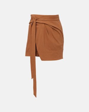 Isabel Marant Berenice asymmetric cotton wrap skirt