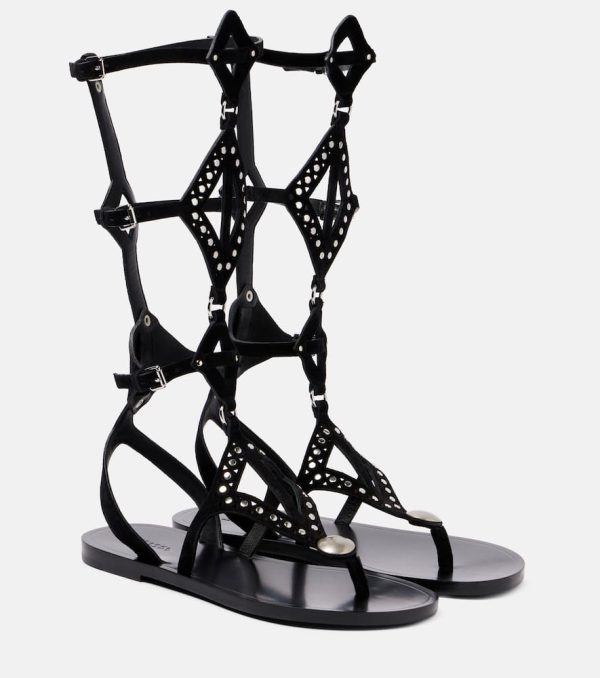 Isabel Marant Boham cutout suede gladiator sandals