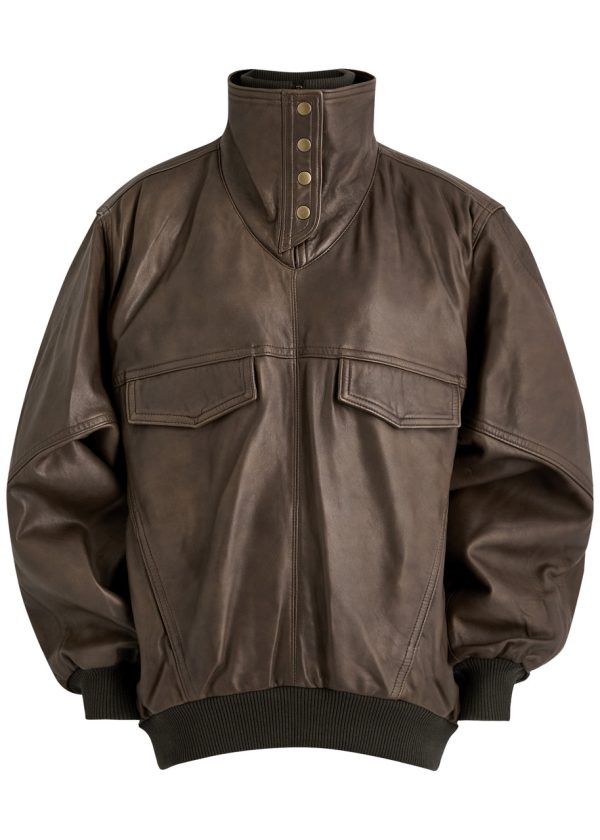 Isabel Marant Dorry Leather Jacket - Brown - 36 (UK8 / S)