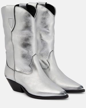 Isabel Marant Duerto metallic leather cowboy boots