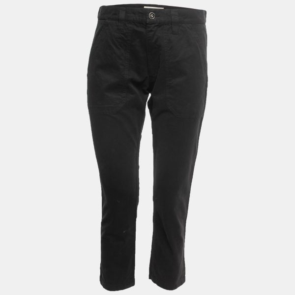 Isabel Marant Etoile Black Cotton Cropped Trousers S