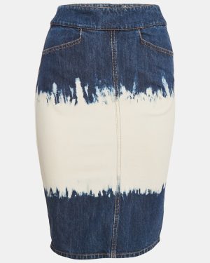 Isabel Marant Etoile Blue Tie-Dye Denim Skirt S