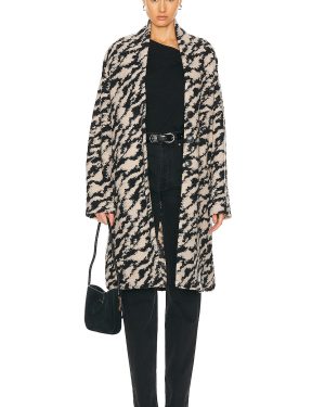 Isabel Marant Etoile Felexia Coat in Black & Beige - Black, White. Size 38 (also in 40).