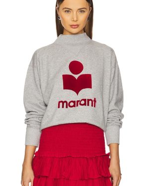 Isabel Marant Etoile Moby Sweatshirt in Grey. Size 36/4, 38/6, 40/8.
