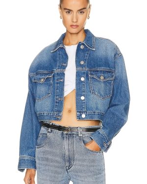 Isabel Marant Etoile Tadia Denim Jacket in Light Blue - Denim-Medium. Size 42 (also in ).