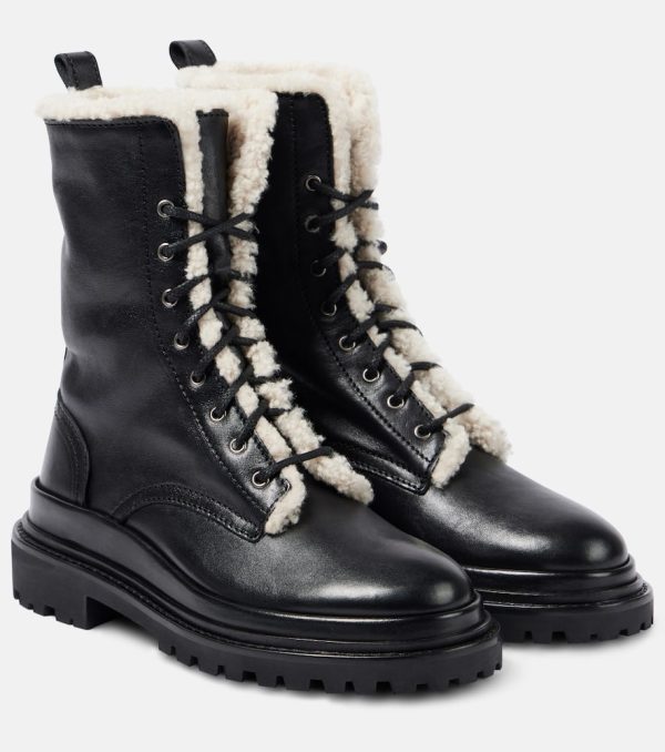 Isabel Marant Ghiso shearling-lined leather combat boots