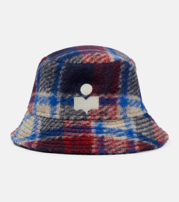 Isabel Marant Haley checked wool-blend bucket hat