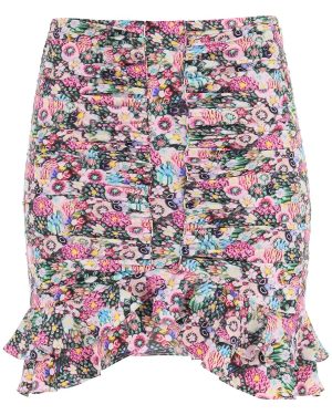 Isabel Marant Milendi Mini Skirt In Stretch Silk