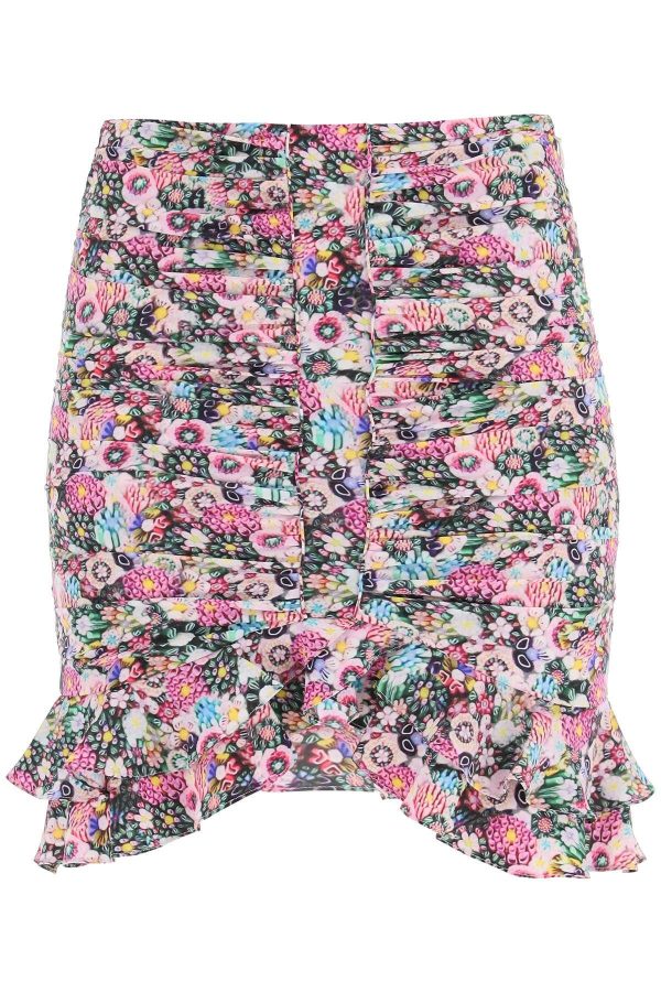 Isabel Marant Milendi Mini Skirt In Stretch Silk