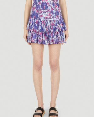 Isabel Marant Naomi Ruffle Mini Skirt - Woman Skirts Purple Fr - 36