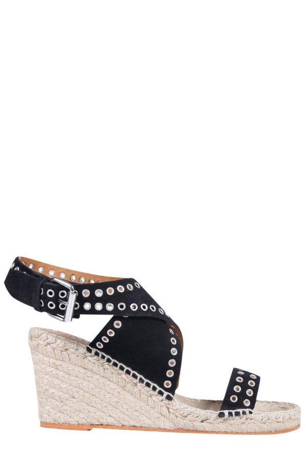 Isabel Marant Open Toe Platform Wedge Sandals