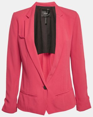 Isabel Marant Red Crepe Button Front Blazer S
