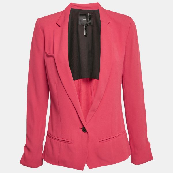 Isabel Marant Red Crepe Button Front Blazer S