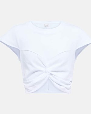 Isabel Marant Zineae cotton jersey crop top