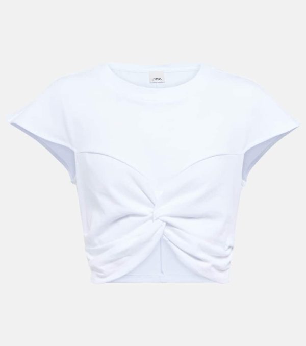 Isabel Marant Zineae cotton jersey crop top