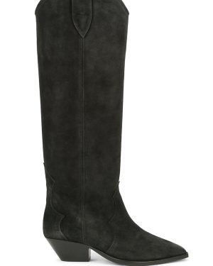 Isabel Marant toile Denvee 50 Suede Knee-high Boots - Black - 4