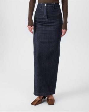 JACQUEMUS Denim Crayon Maxi Skirt - Blue