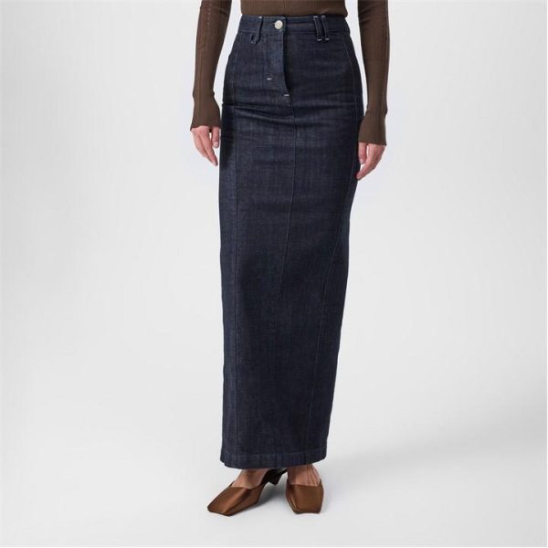 JACQUEMUS Denim Crayon Maxi Skirt - Blue
