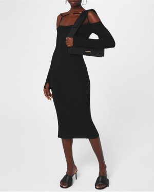 JACQUEMUS La Sierra Bodycon Dress - Black