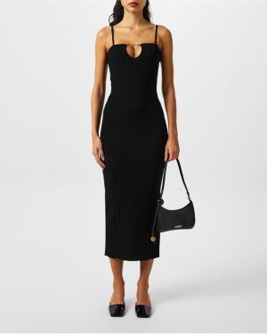 JACQUEMUS La Sierra Bodycon Maxi Dress - Black