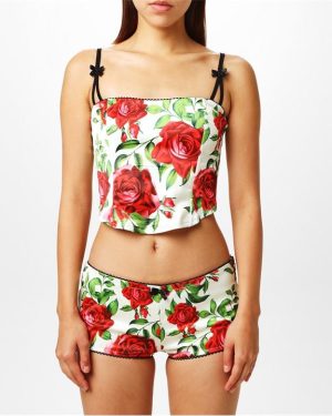 JADED LONDON Scarlet Satin Corset Top - Multi