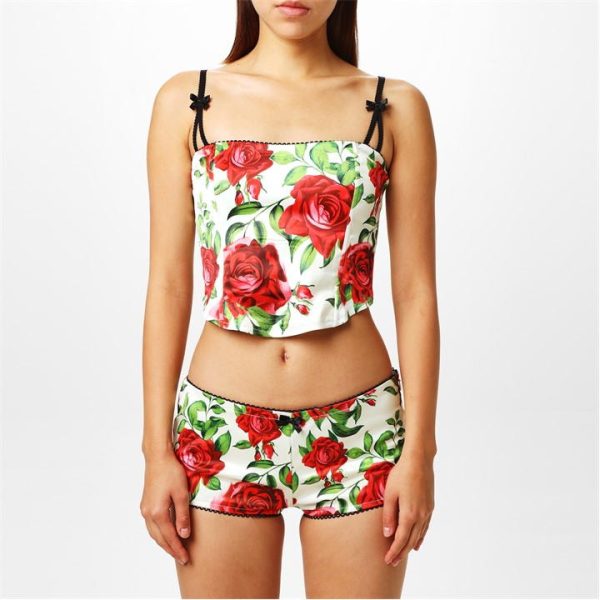 JADED LONDON Scarlet Satin Corset Top - Multi