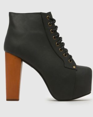 JEFFREY CAMPBELL Lita Platform Boots in Black