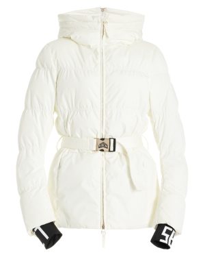 JETSET - Chamonix Belted Ski Jacket - White - 1 - Moda Operandi