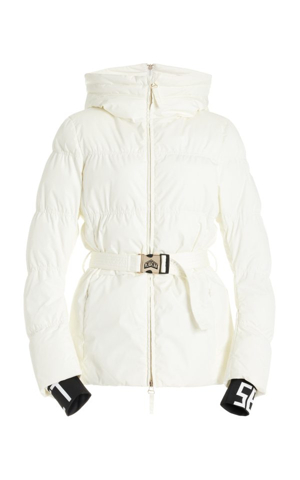 JETSET - Chamonix Belted Ski Jacket - White - 1 - Moda Operandi