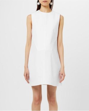 JIL SANDER A-Line Sleeveless Mini Dress - White