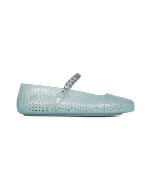 JIMMY CHOO | Light green Jelly ballet flats with crystal | Women | 36