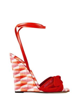 JIMMY CHOO Richelle 110 Wedge Sandals - Pink