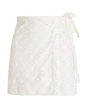 JUILLET SWIMWEAR - Broderie Anglaise Wrap Skirt - White - L - Moda Operandi