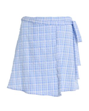 JUILLET SWIMWEAR - Exclusive Gingham Mini Wrap Skirt - Blue - XS - Moda Operandi