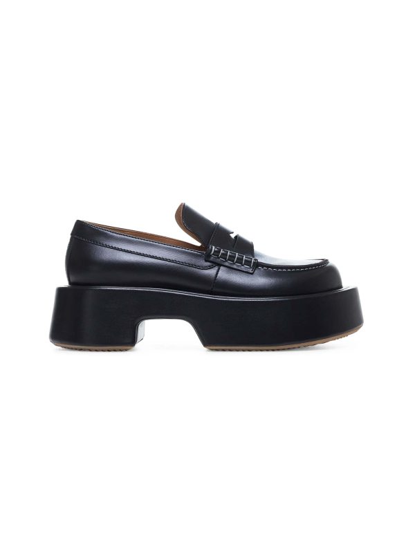 JW ANDERSON | Black leather platform loafers | Women | 36