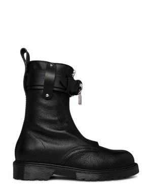 JW ANDERSON Lock Combat Ankle Boots - Black