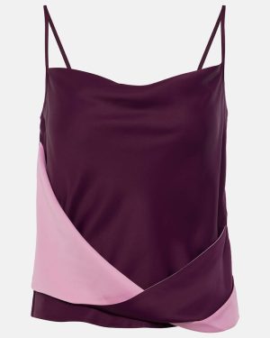 JW Anderson Draped satin tank top