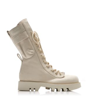 JW Anderson - Leather Combat Boots - White - IT 36 - Moda Operandi